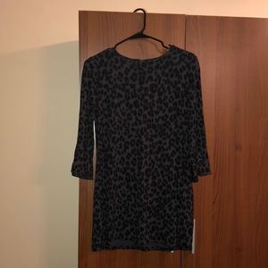 Leopard Print Bell Sleeve Dress